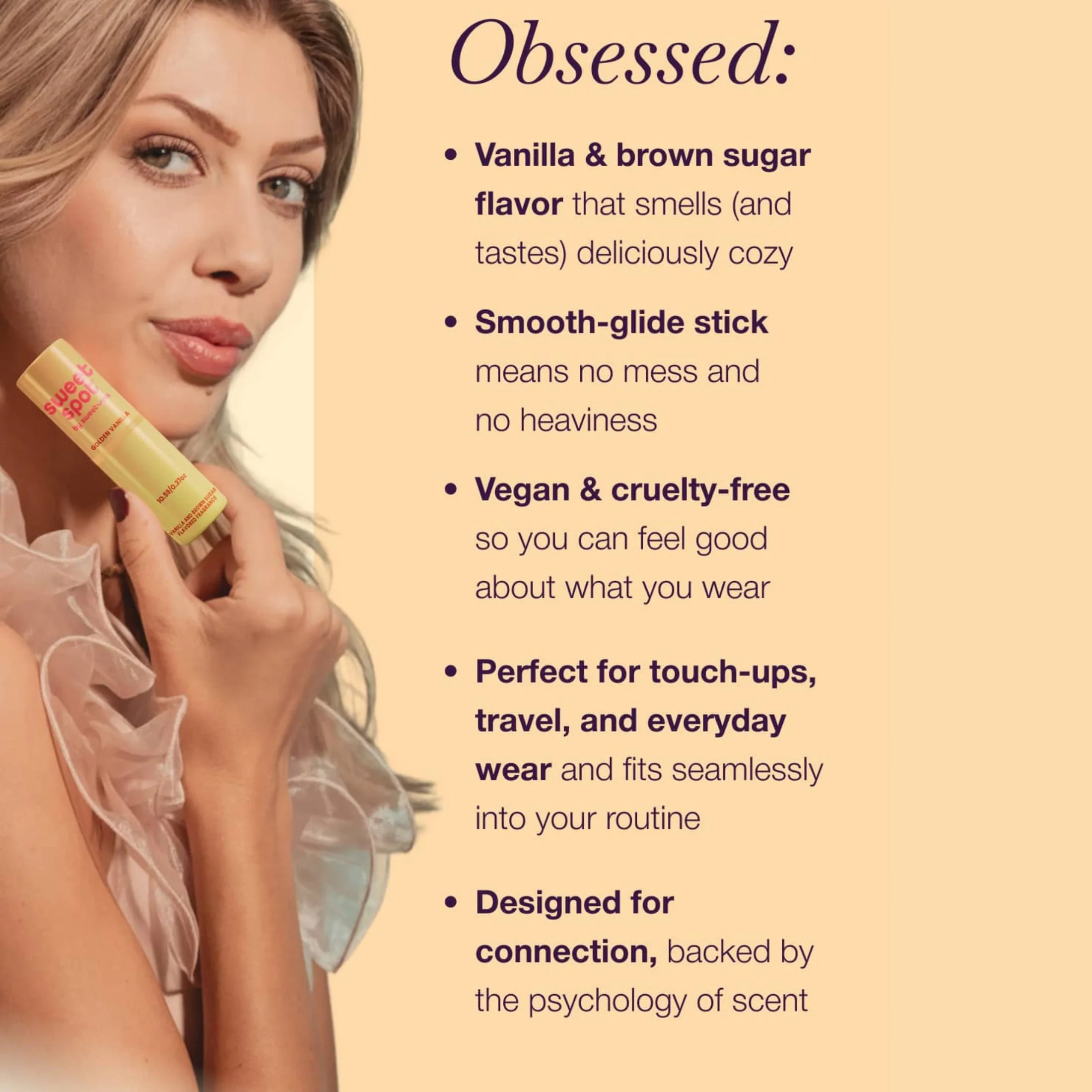 Golden Vanilla Flavored Solid Fragrance Stick Fragrance - Image 5