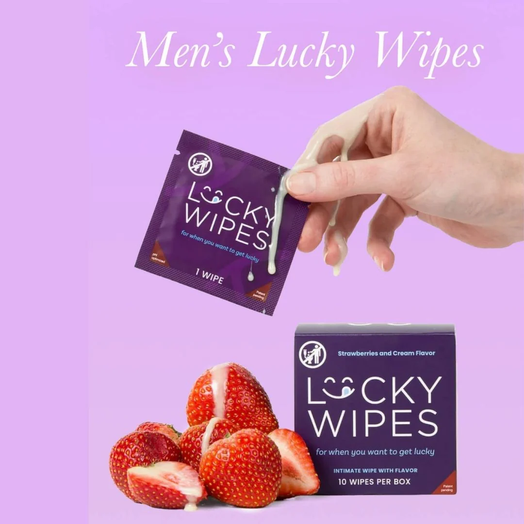 Strawberries and Cream Flavored Men's Wipes - Image 3