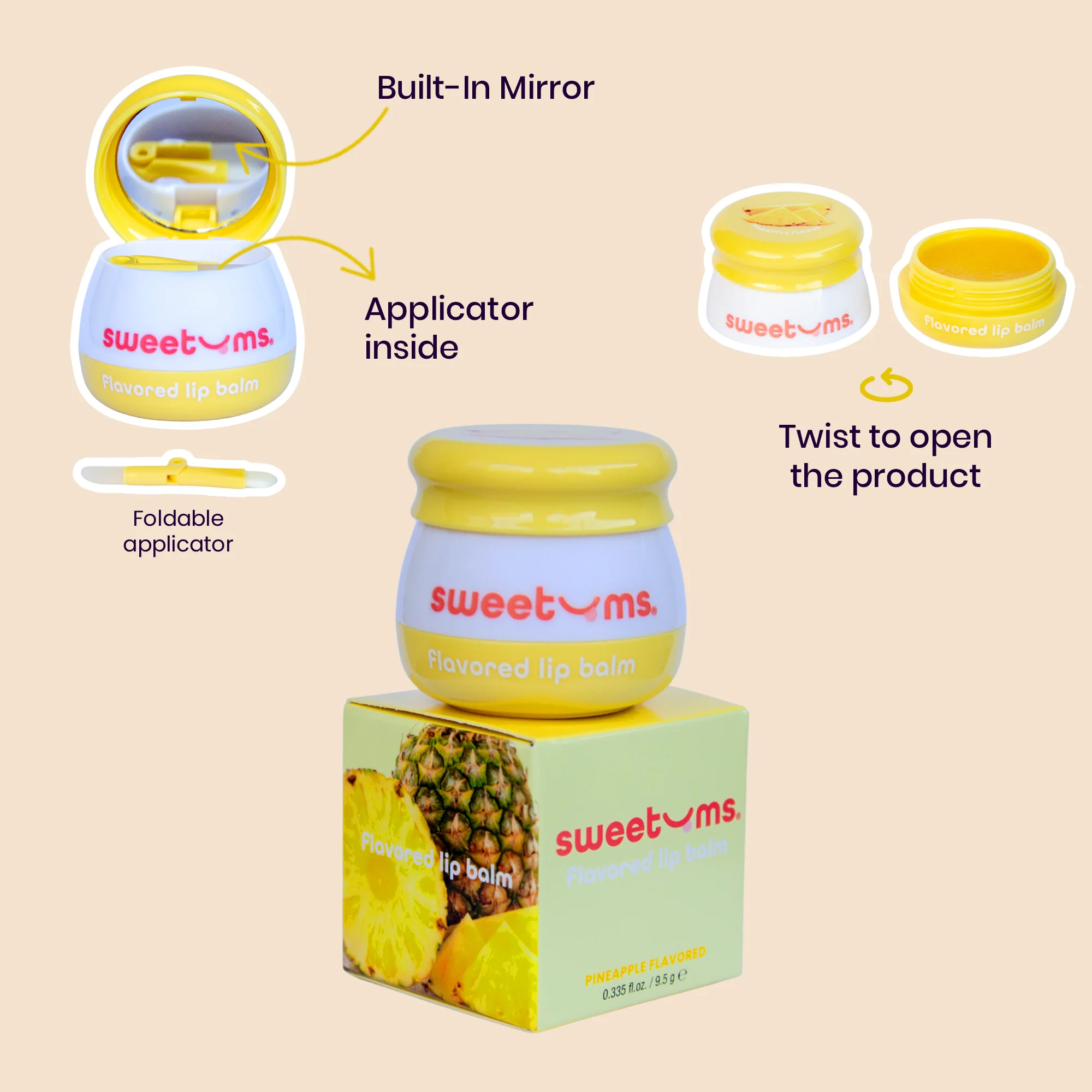 Sweetums Pineapple Flavored Lip Balm - Image 5