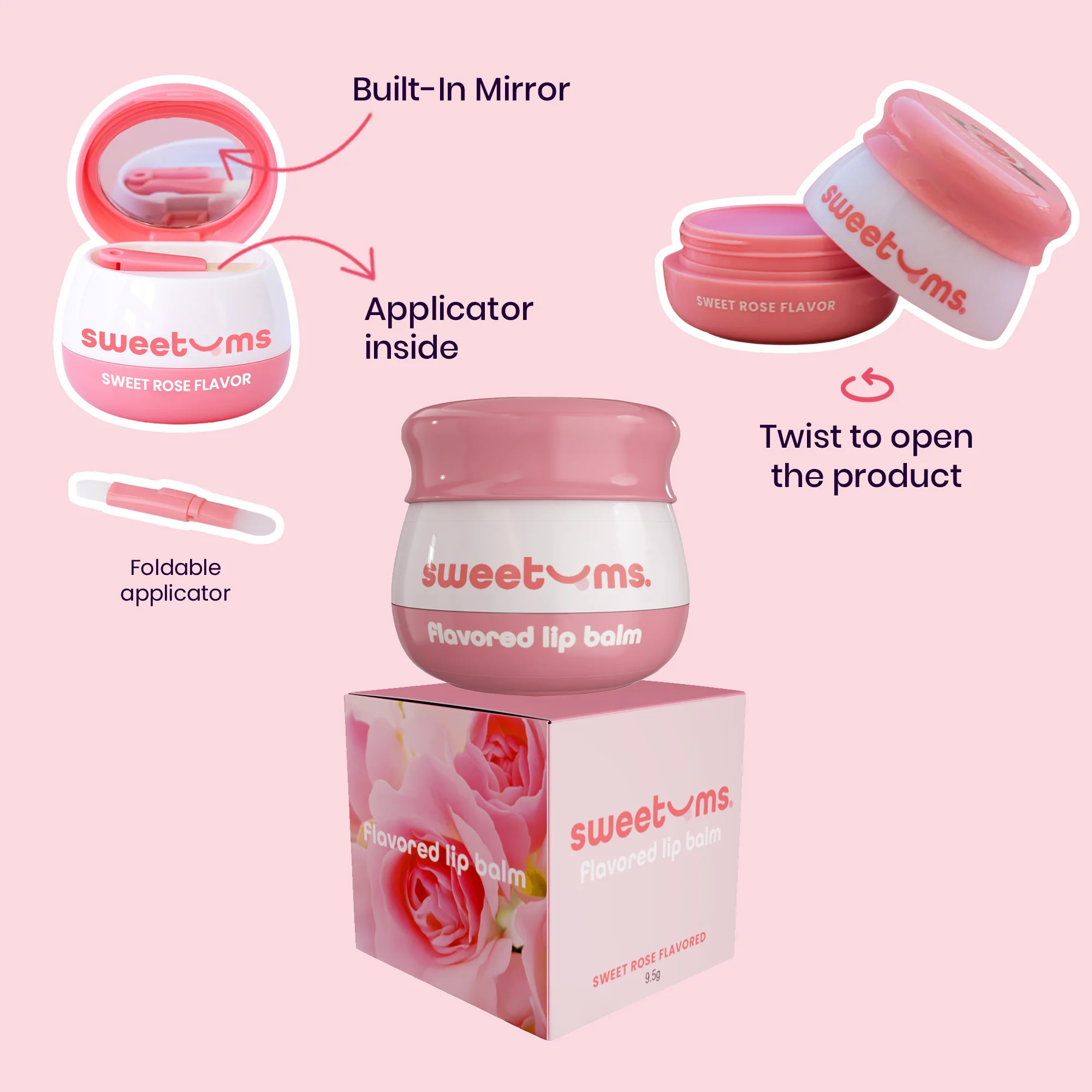 Sweetums Sweet Rose Flavored Lip Balm - Image 5