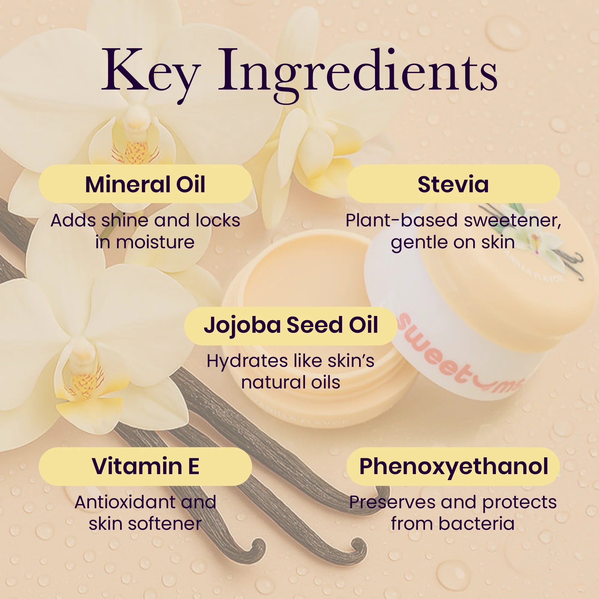 Sweetums Vanilla Flavored Lip Balm - Image 3